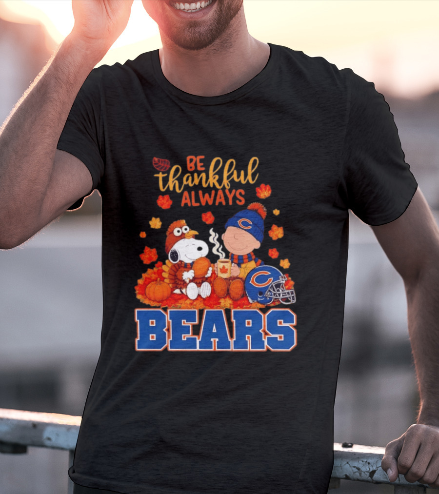 Be Thankful Always Snoopy And Charlie Brown Bears T-Shirt
