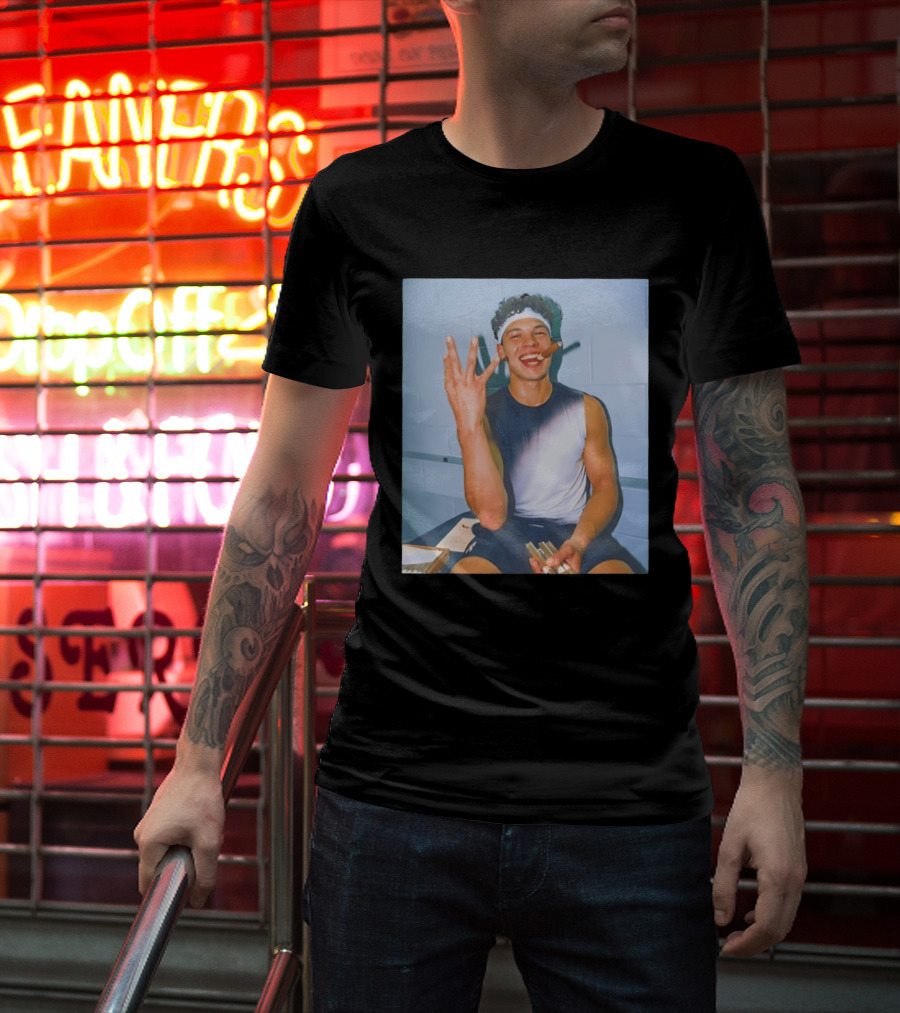 Ben Shelton Smoking Cigar Hand Gesture Victory Celebration T-Shirt
