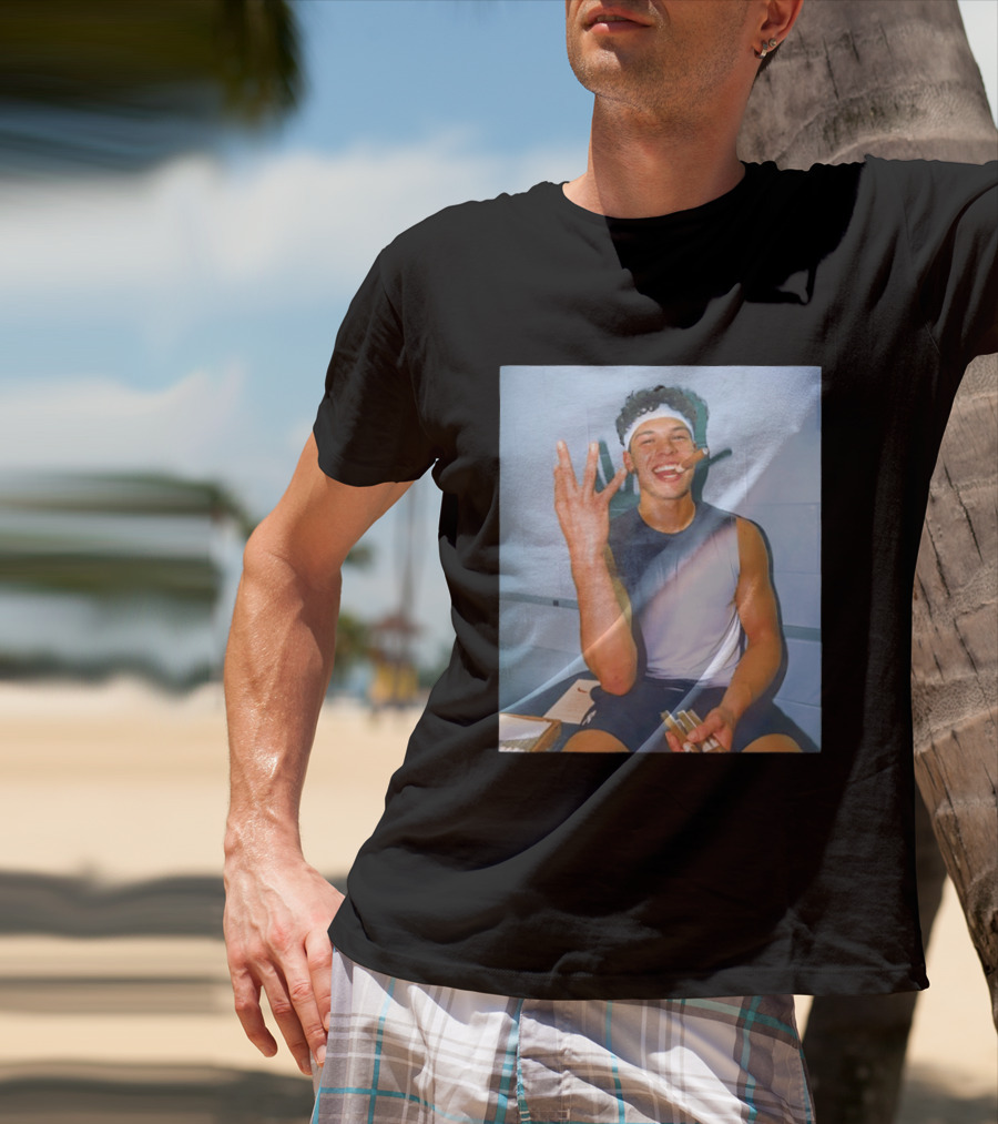 Ben Shelton Smoking Cigar Hand Gesture Victory Celebration T-Shirt
