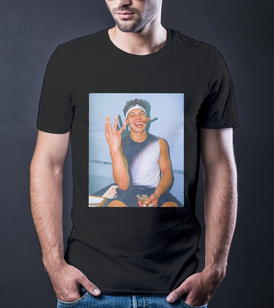 Ben Shelton Smoking Cigar Hand Gesture Victory Celebration T-Shirt