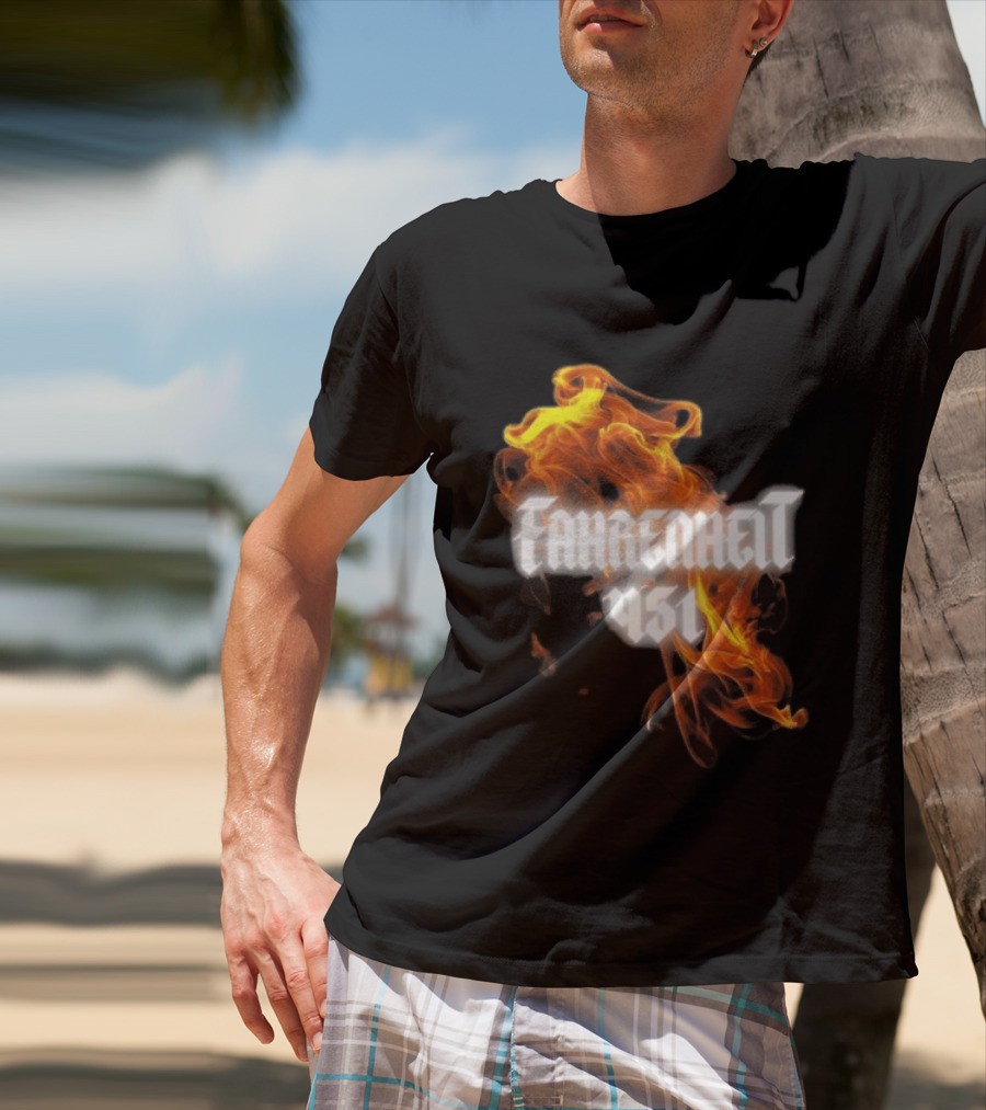 Fahrenheit 451 I'm With The Banned Books World Tour 2026 Flames T-Shirt