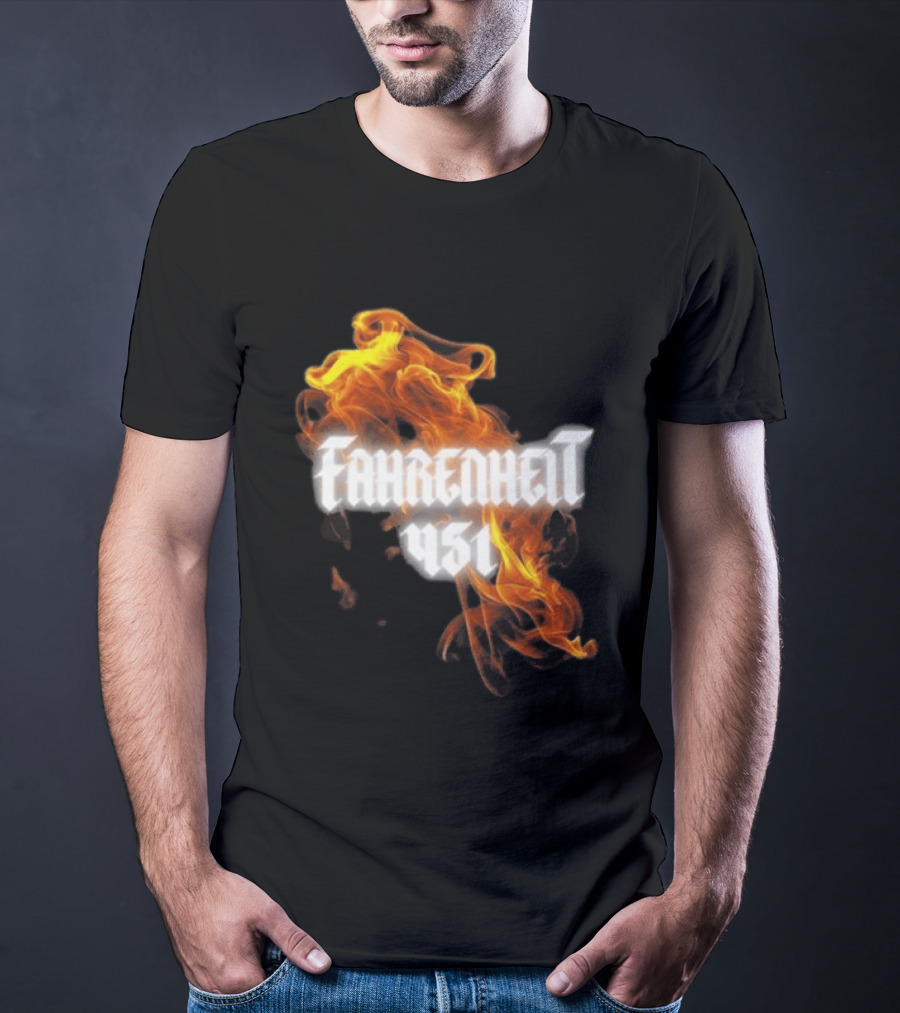 Fahrenheit 451 I'm With The Banned Books World Tour 2026 Flames T-Shirt