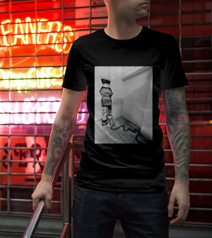 Calgary AeroMexico Airlines Winter Wonderland Robotic Figure In Monochrome Tile Room T-Shirt
