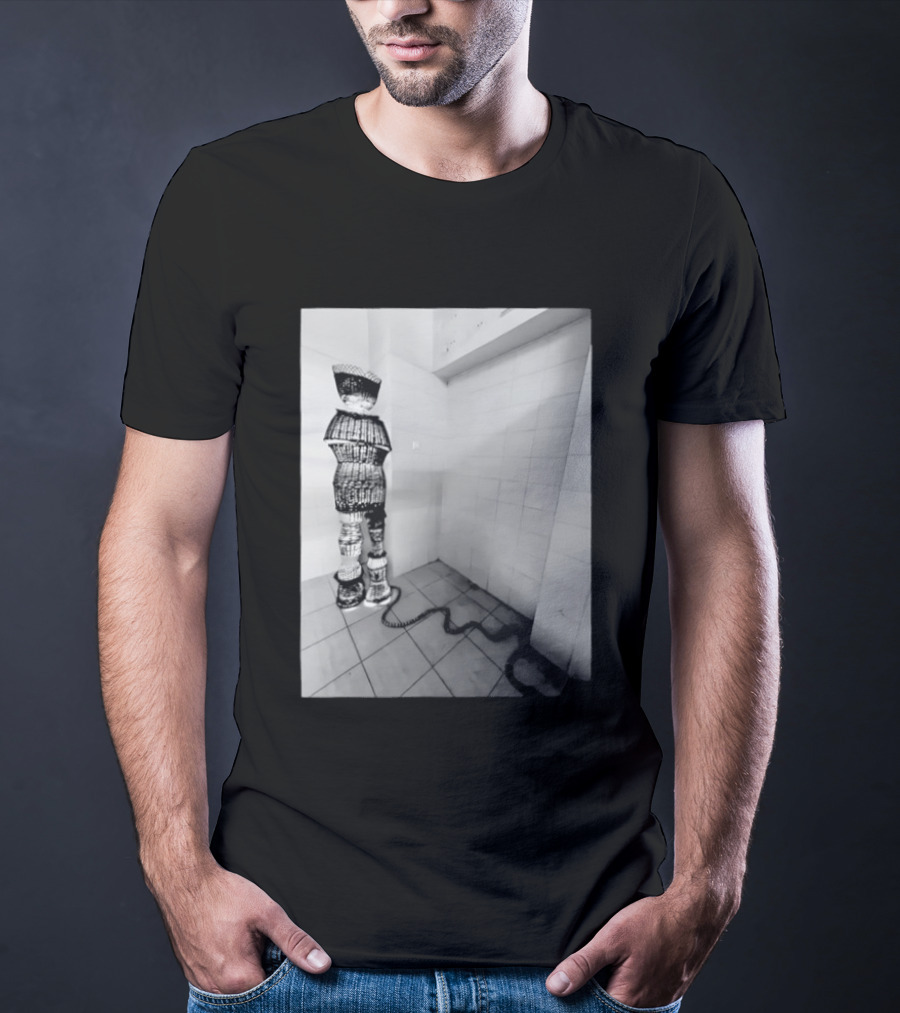Calgary AeroMexico Airlines Winter Wonderland Robotic Figure In Monochrome Tile Room T-Shirt