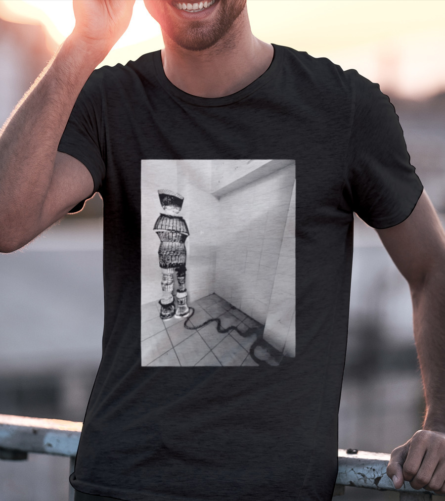 Calgary AeroMexico Airlines Winter Wonderland Robotic Figure In Monochrome Tile Room T-Shirt