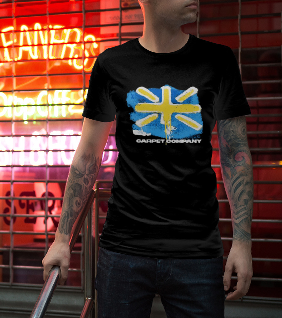 Carpet Company Union Jack Blue Yellow Cross T-Shirt