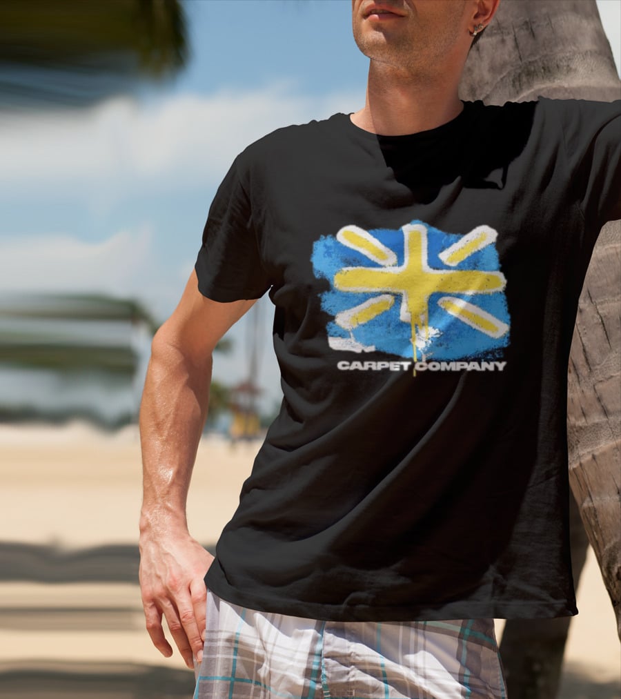 Carpet Company Union Jack Blue Yellow Cross T-Shirt