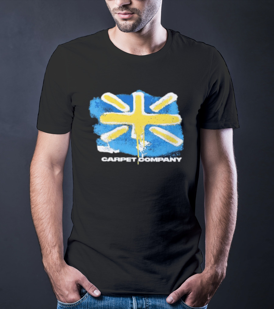 Carpet Company Union Jack Blue Yellow Cross T-Shirt