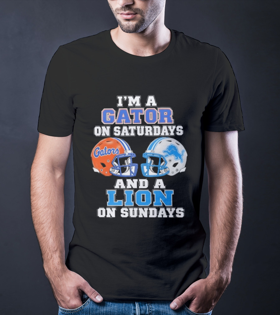Gator Saturdays Lion Sundays Sports Fan Gear T-Shirt