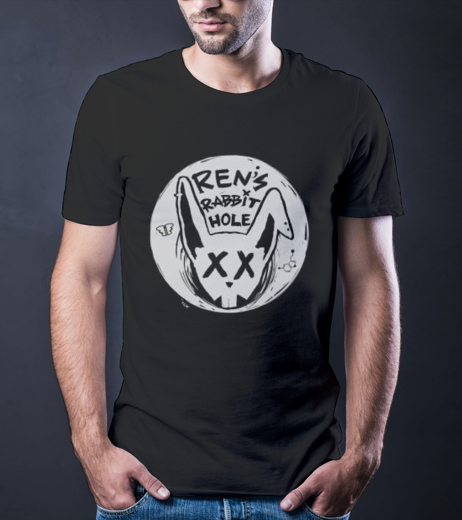 Ren's Rabbit Hole XX Bunny Graphic On Circle T-Shirt