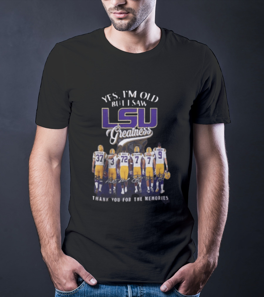 LSU Greatness Thank You For The Memories Football Legends Reunion T-Shirt