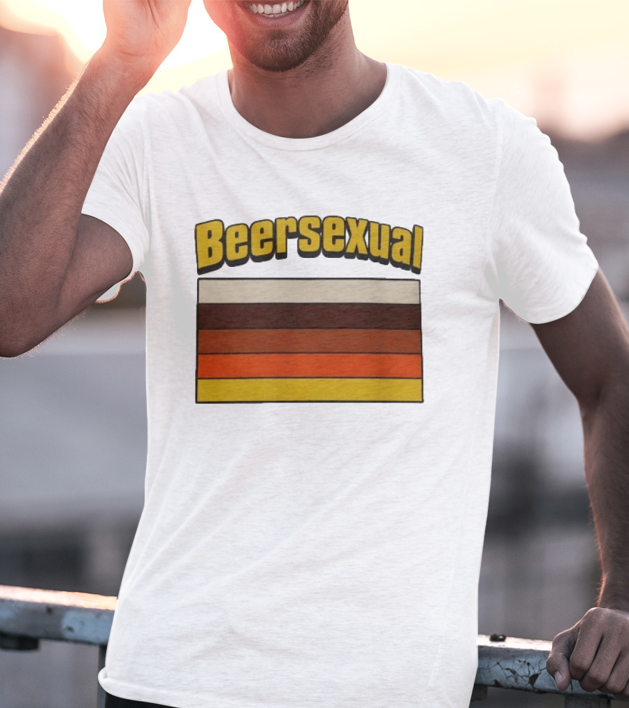 Beersexual Striped Flag With Bold Earth Tones T-Shirt