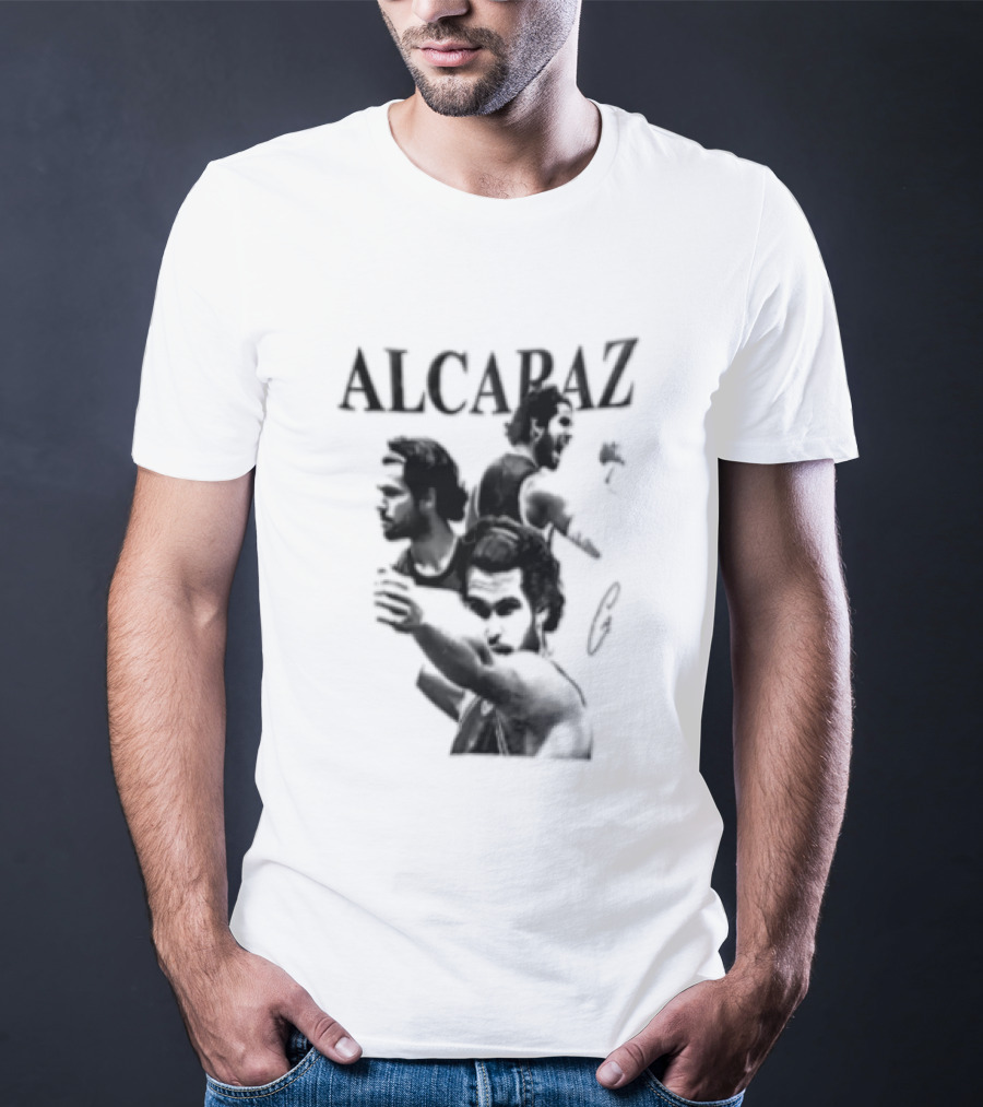 Alcaraz Tennis Player Silhouette US Open Champion T-Shirt