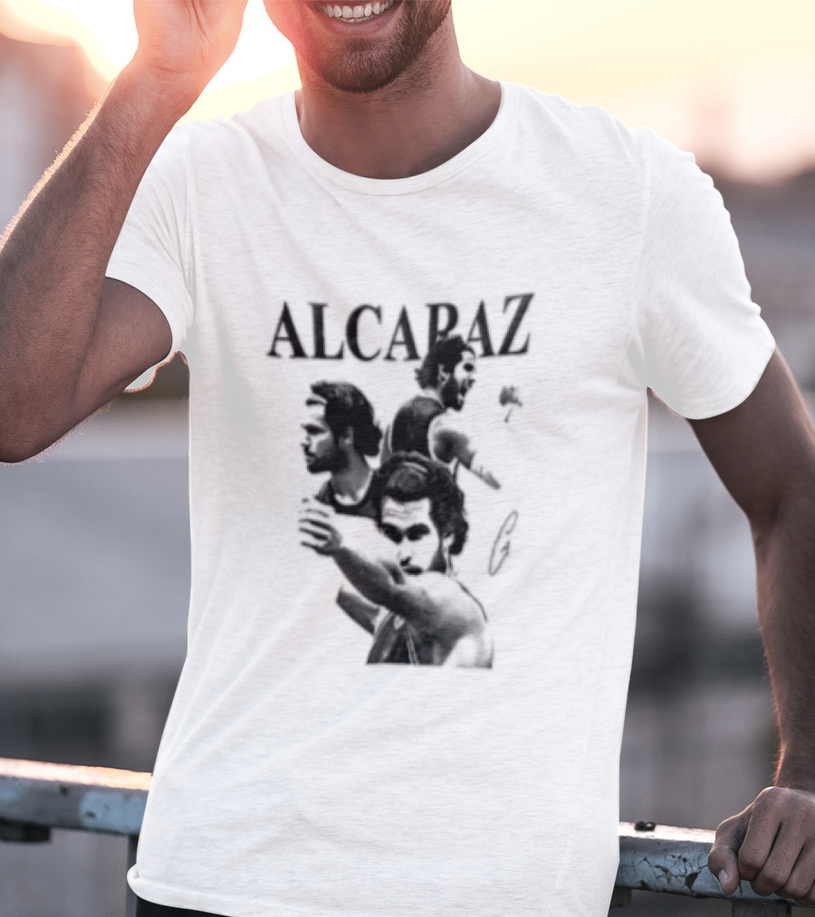 Alcaraz Tennis Player Silhouette US Open Champion T-Shirt