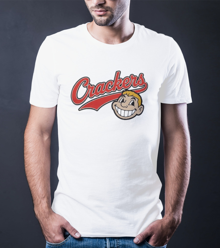 Crackers Logo Vintage Style Cartoon Face T-Shirt