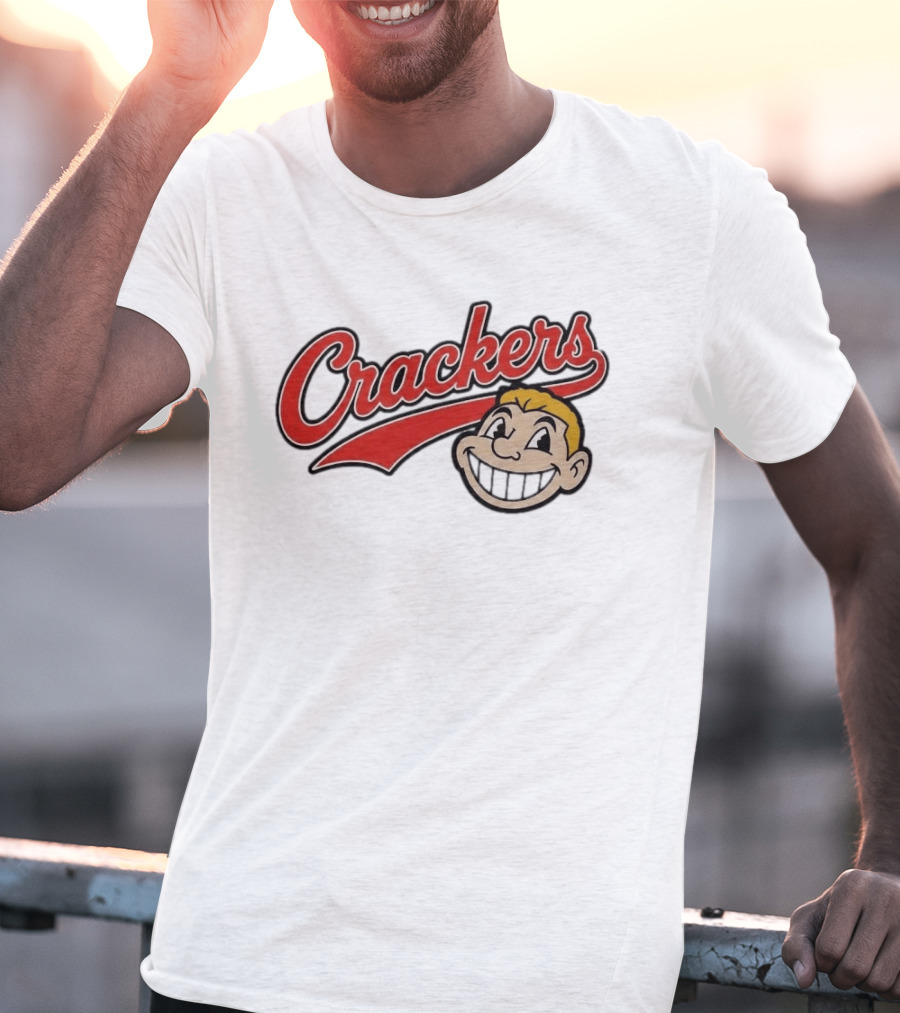 Crackers Logo Vintage Style Cartoon Face T-Shirt