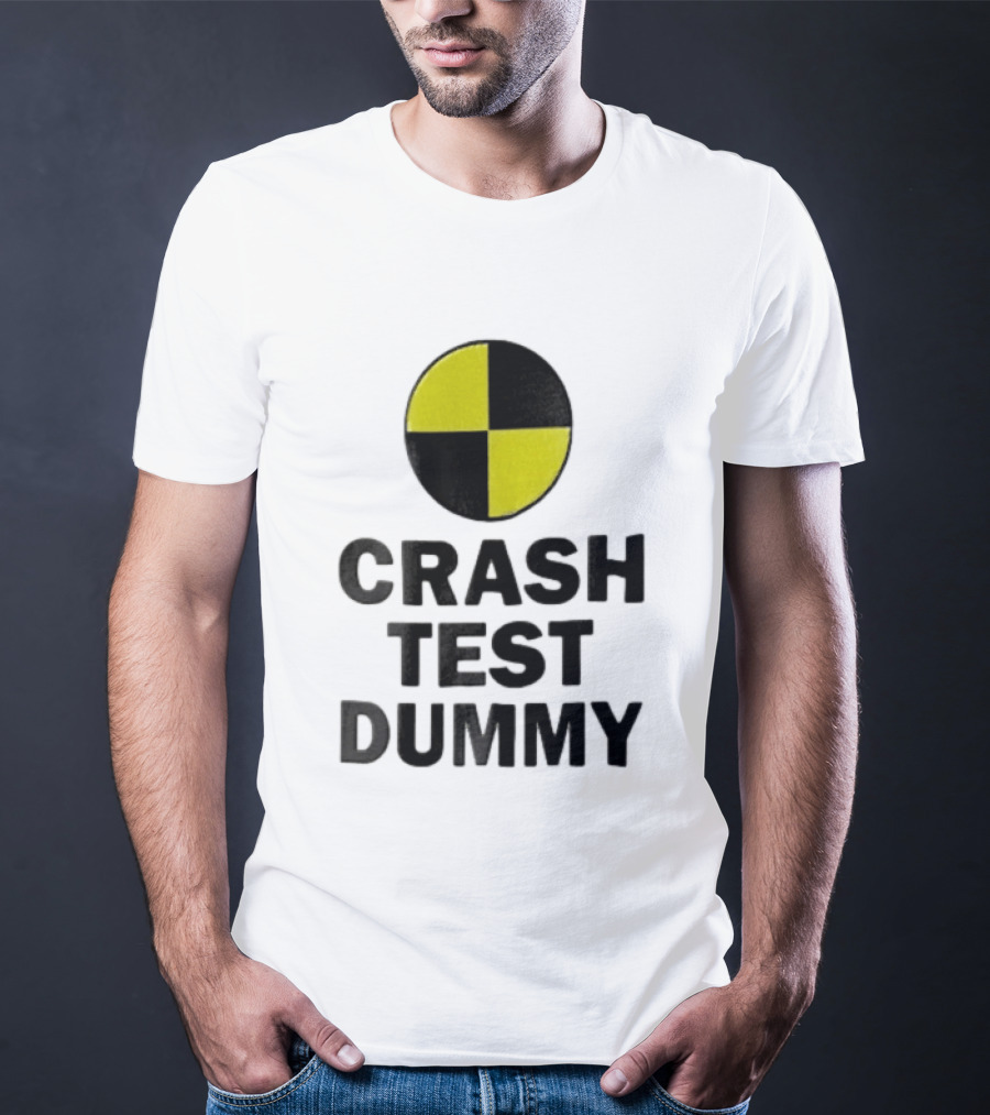 Crash Test Dummy Yellow Black Checkerboard Marker T-Shirt