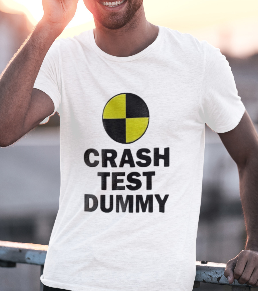Crash Test Dummy Yellow Black Checkerboard Marker T-Shirt