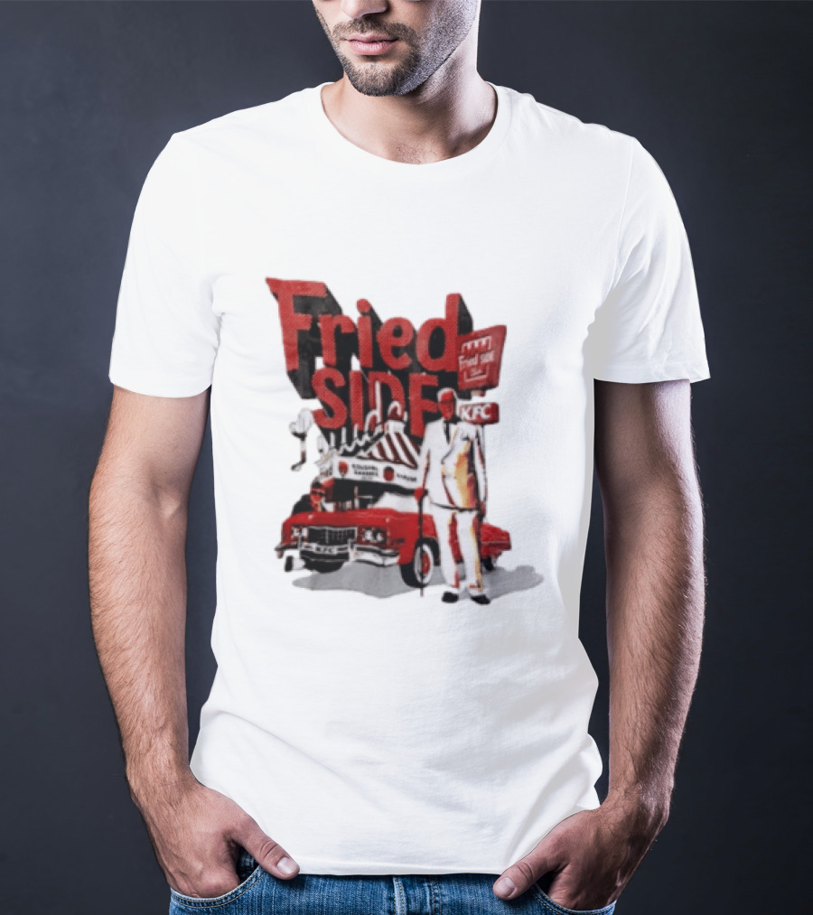Fried Side Club KFC Colonel Sanders Kentucky Fried Luude Car T-Shirt