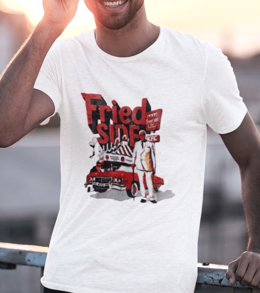 Fried Side Club KFC Colonel Sanders Kentucky Fried Luude Car T-Shirt