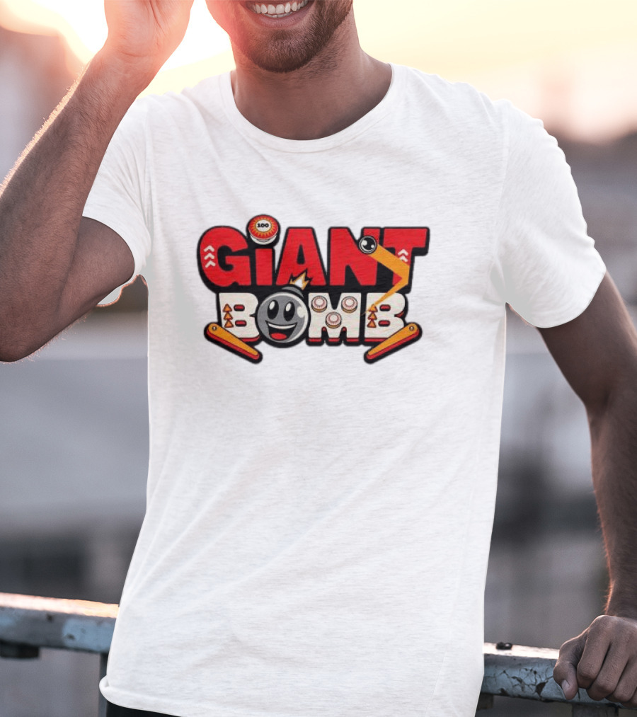 Giant Bomb Pinball Arcade Game Logo Retro Style Hat T-Shirt