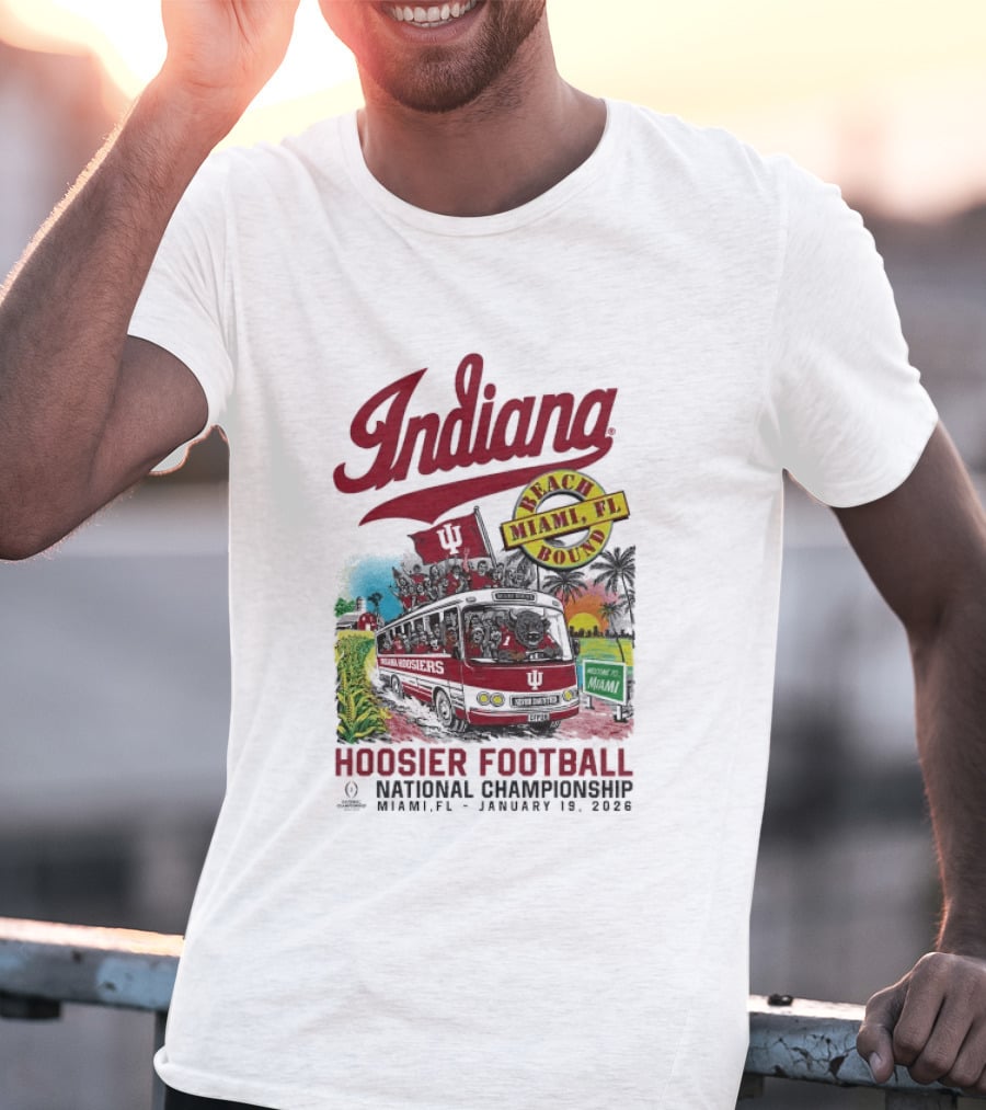 Indiana Hoosiers Football National Championship Beach Bound Miami FL January 2026 T-Shirt