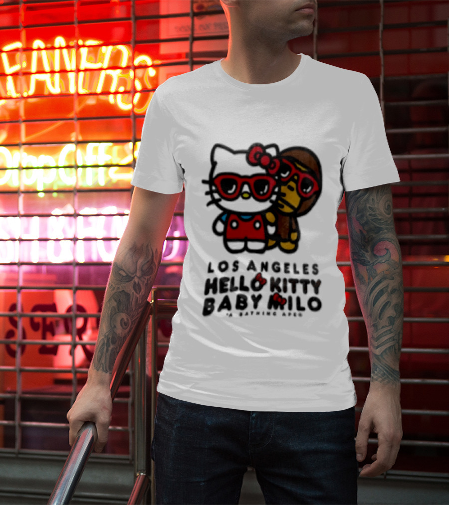 Los Angeles Hello Kitty Baby Milo A Bathing Ape Collaboration T-Shirt