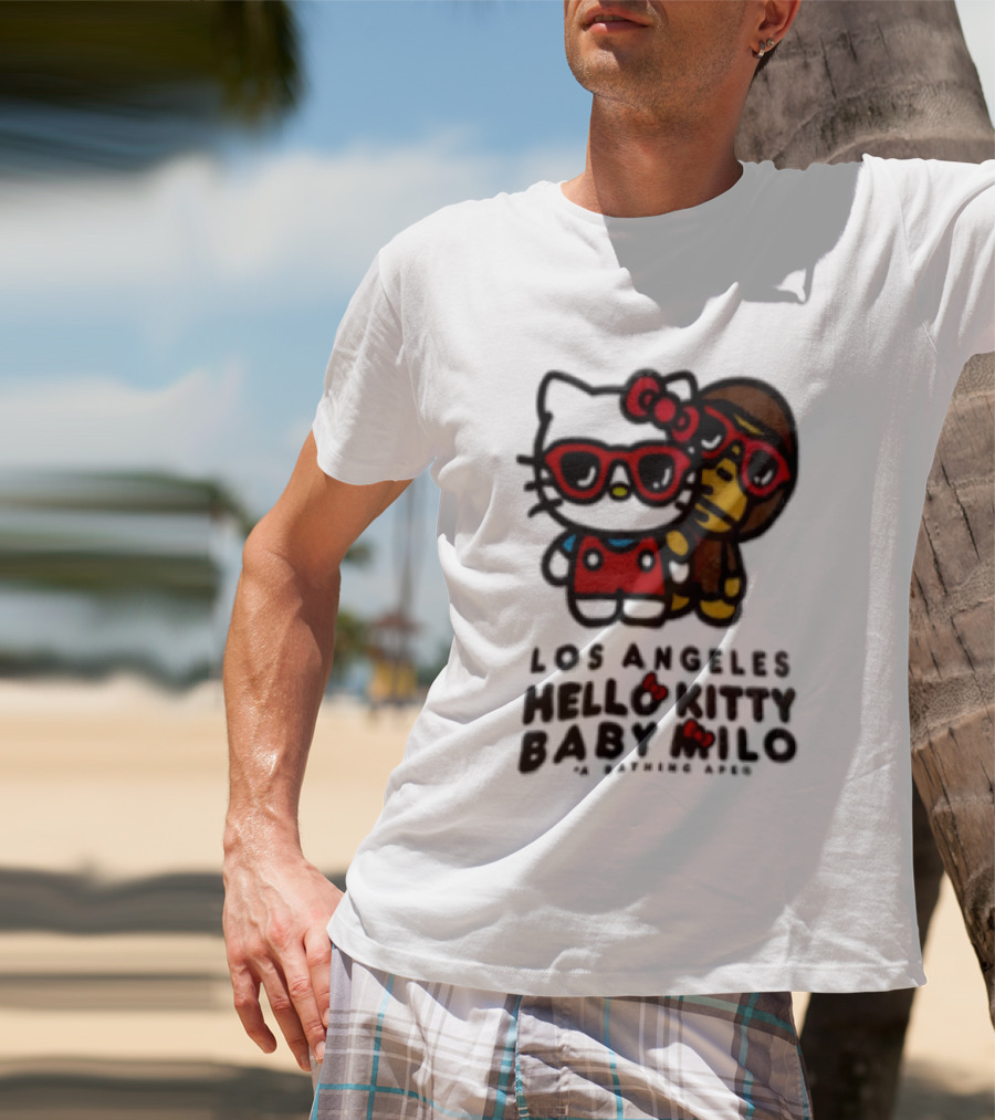 Los Angeles Hello Kitty Baby Milo A Bathing Ape Collaboration T-Shirt