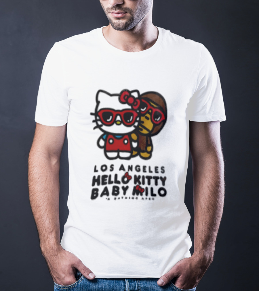 Los Angeles Hello Kitty Baby Milo A Bathing Ape Collaboration T-Shirt