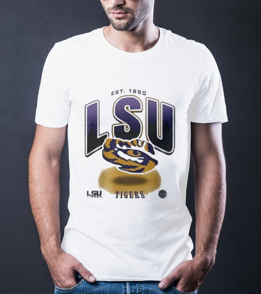 LSU Tigers Est. 1860 Bold Letter Tiger T-Shirt
