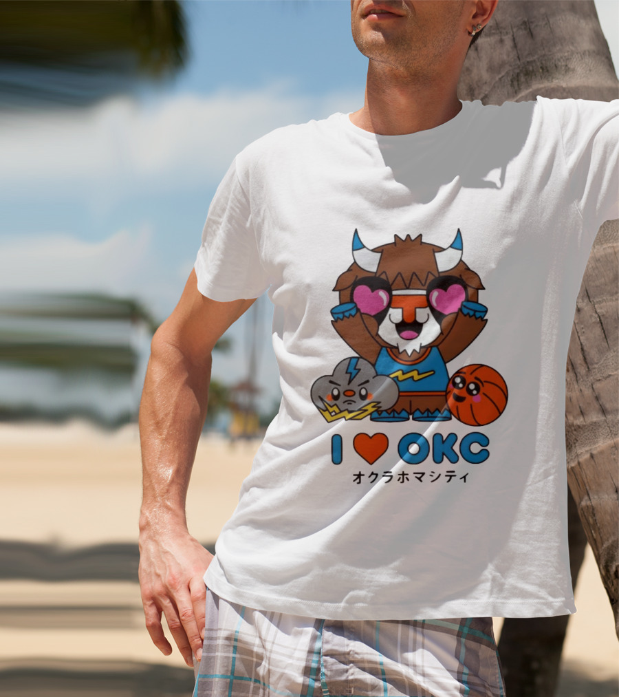 Oklahoma City Thunder Love OKC Basketball Thunderbolt T-Shirt