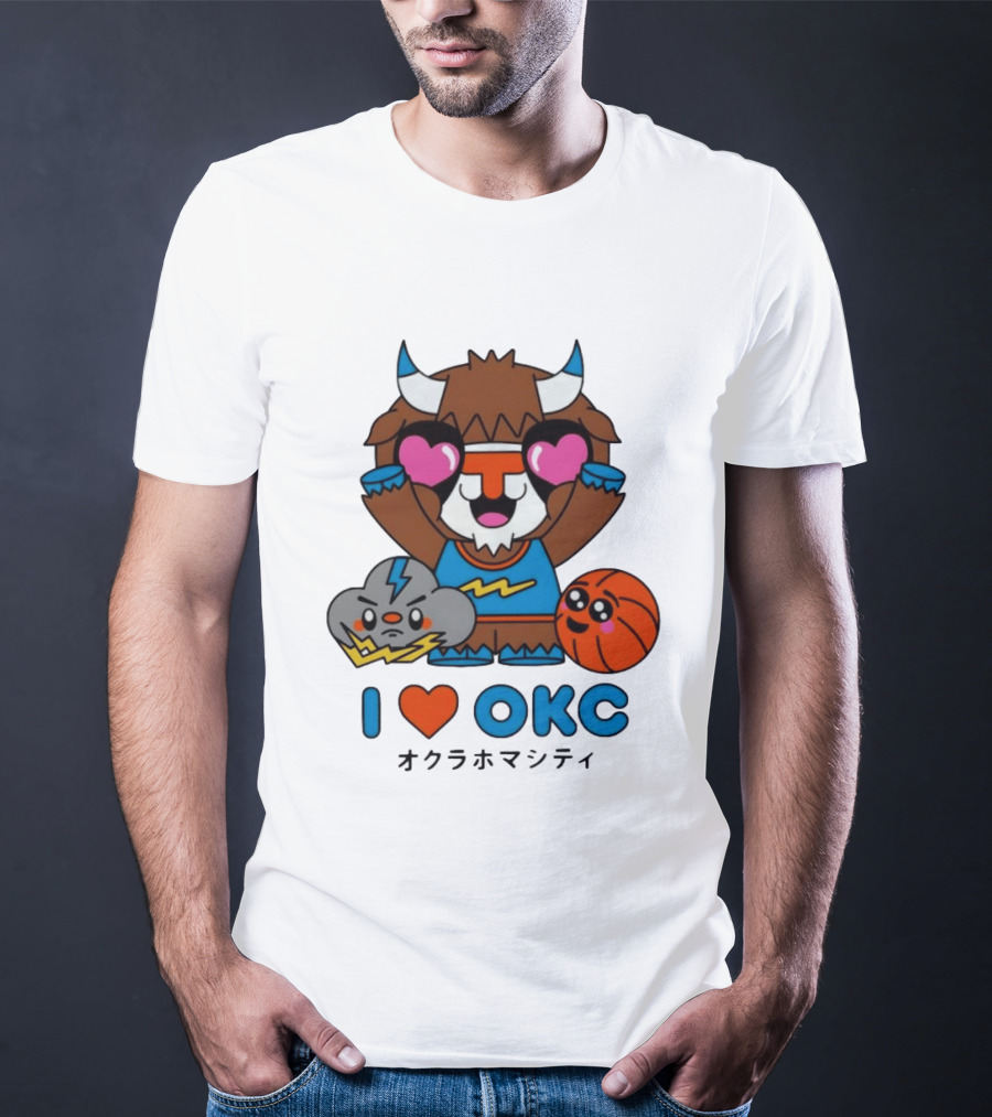 Oklahoma City Thunder Love OKC Basketball Thunderbolt T-Shirt