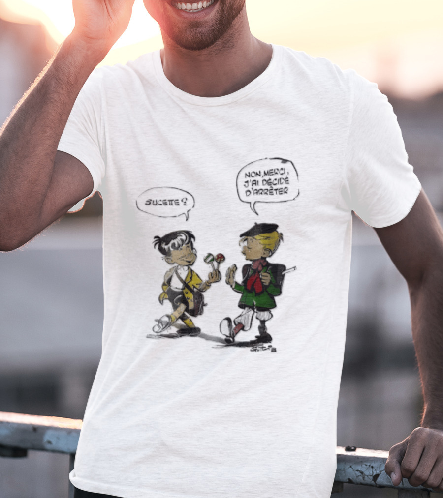 Sucette Non Merci Jai Decide Darreter Gotlib Cartoon French Schoolboys T-Shirt