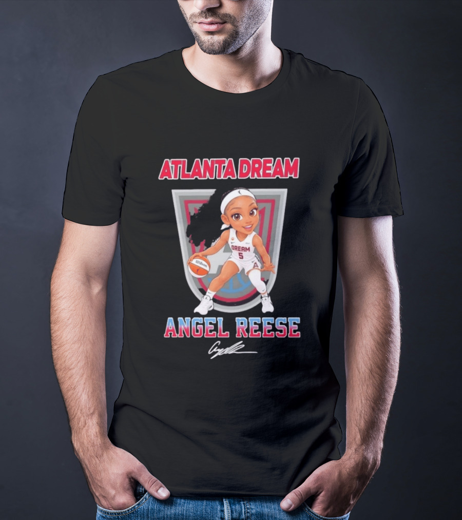 Atlanta Dream Angel Reese No 5 Chibi Basketball T-Shirt