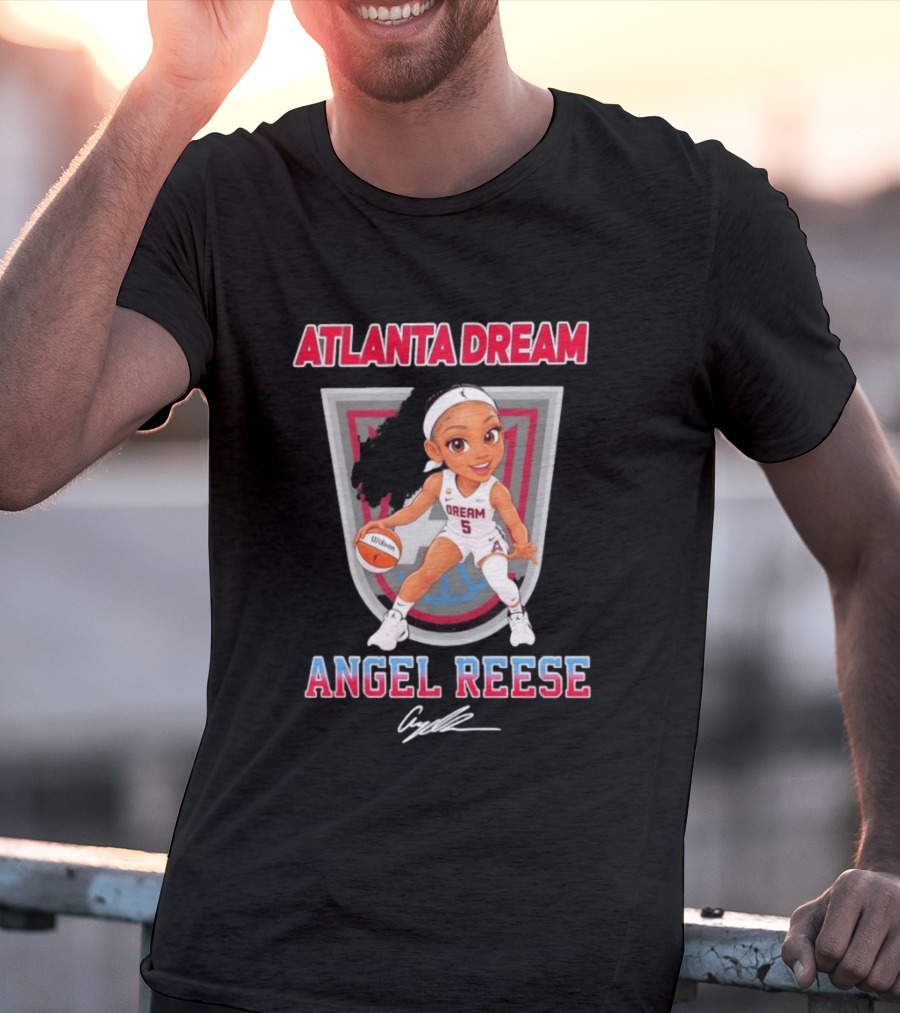 Atlanta Dream Angel Reese No 5 Chibi Basketball T-Shirt