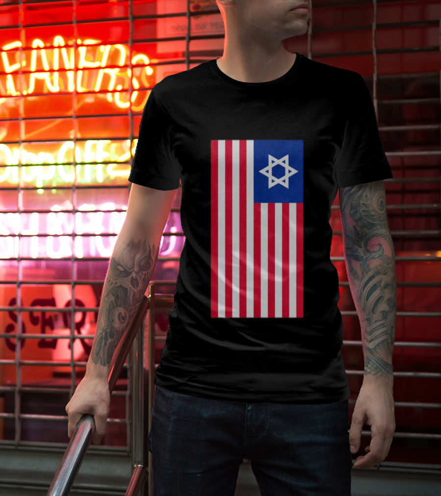 Hyde Force Store Very Serious Marine Casualty USA Israel Flag T-Shirt