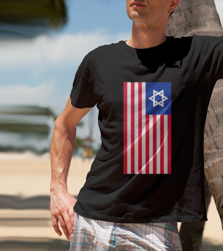 Hyde Force Store Very Serious Marine Casualty USA Israel Flag T-Shirt