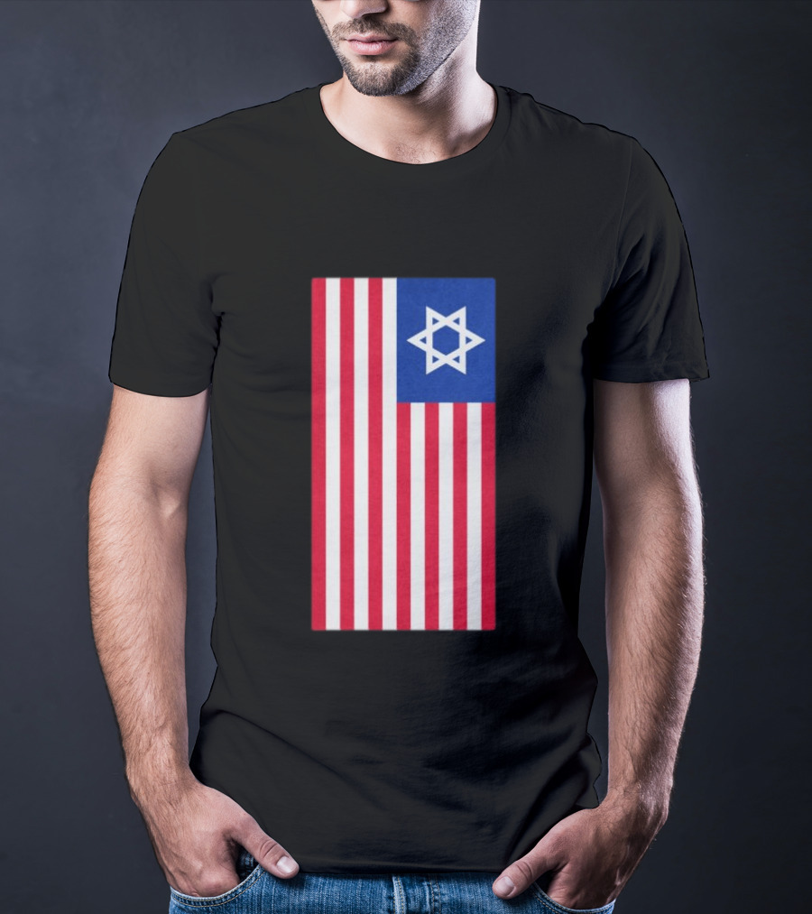 Hyde Force Store Very Serious Marine Casualty USA Israel Flag T-Shirt