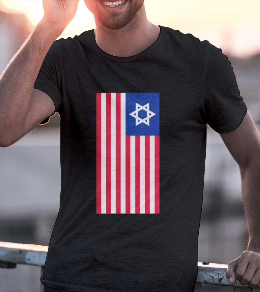 Hyde Force Store Very Serious Marine Casualty USA Israel Flag T-Shirt
