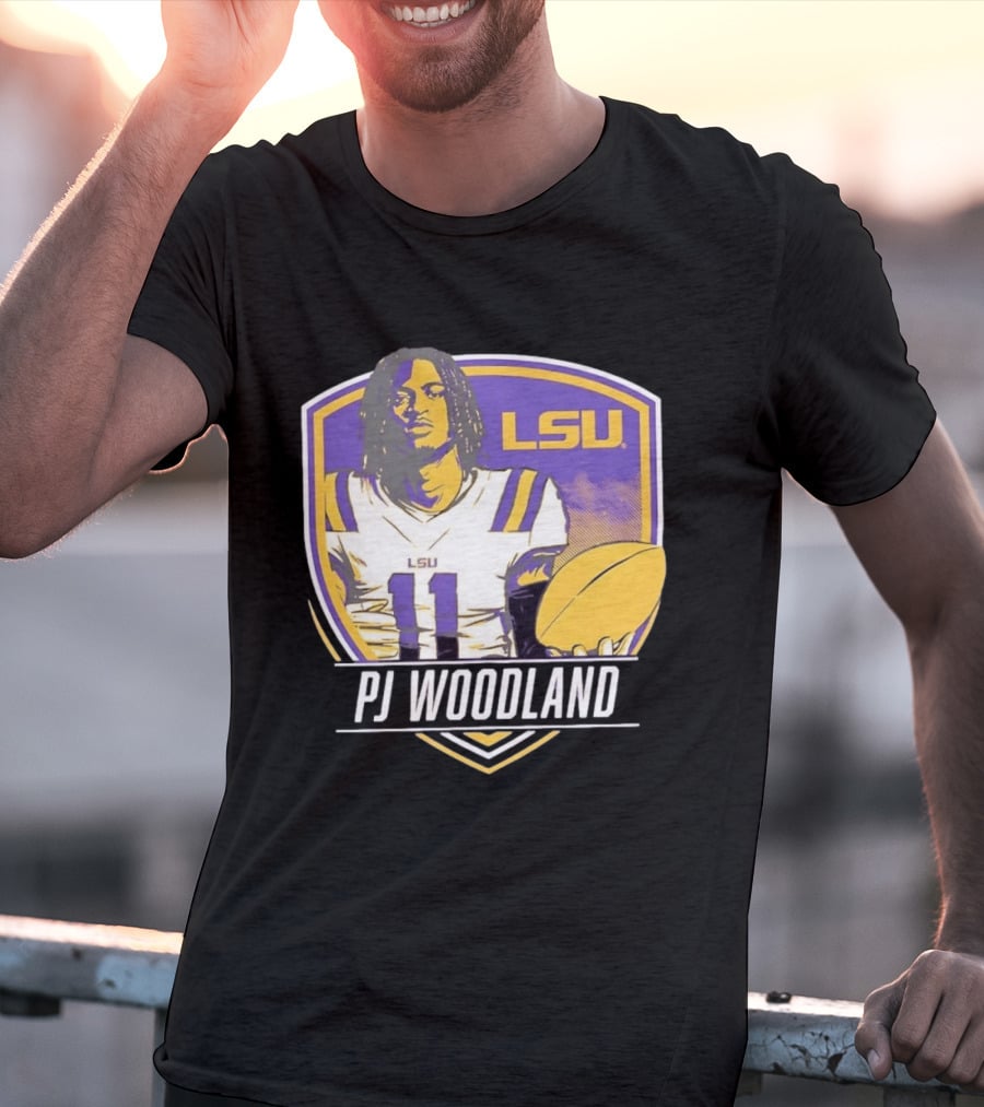 LSU Tigers Football PJ Woodland No 11 T-Shirt