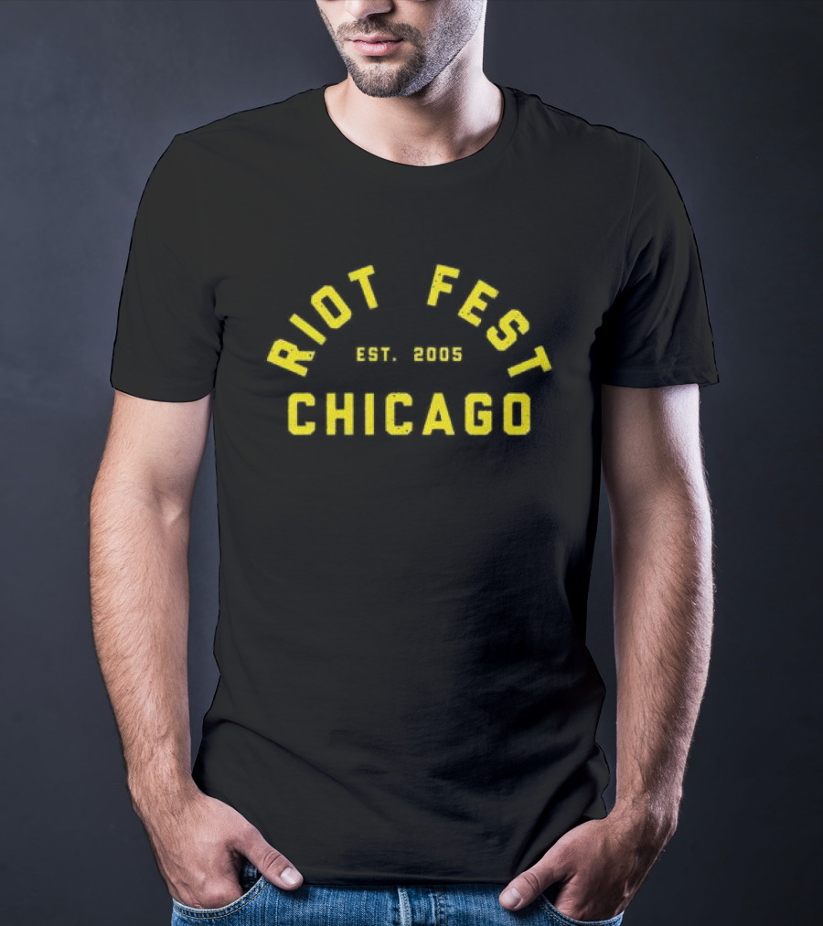 Riot Fest Chicago Est 2005 Yellow Lineup 2026 Riot Brand Store T-Shirt