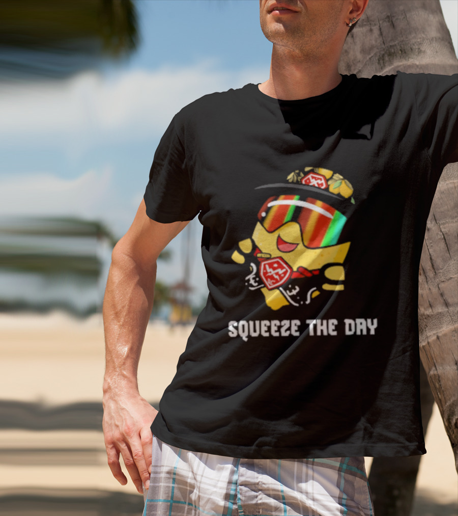 Lemon Guy Squeeze The Day Sunglasses Cool Vibe T-Shirt