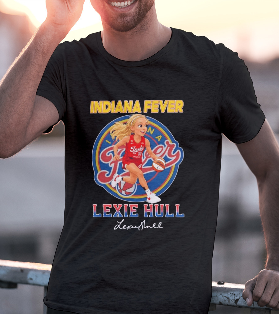 Indiana Fever No 10 Lexie Hull Chibi Basketball T-Shirt