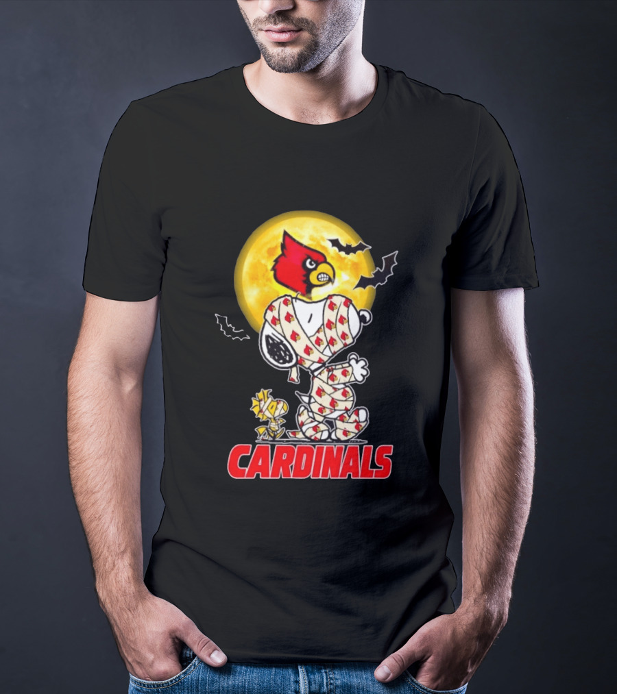 Louisville Cardinals Snoopy Woodstock Mummy Halloween T-Shirt