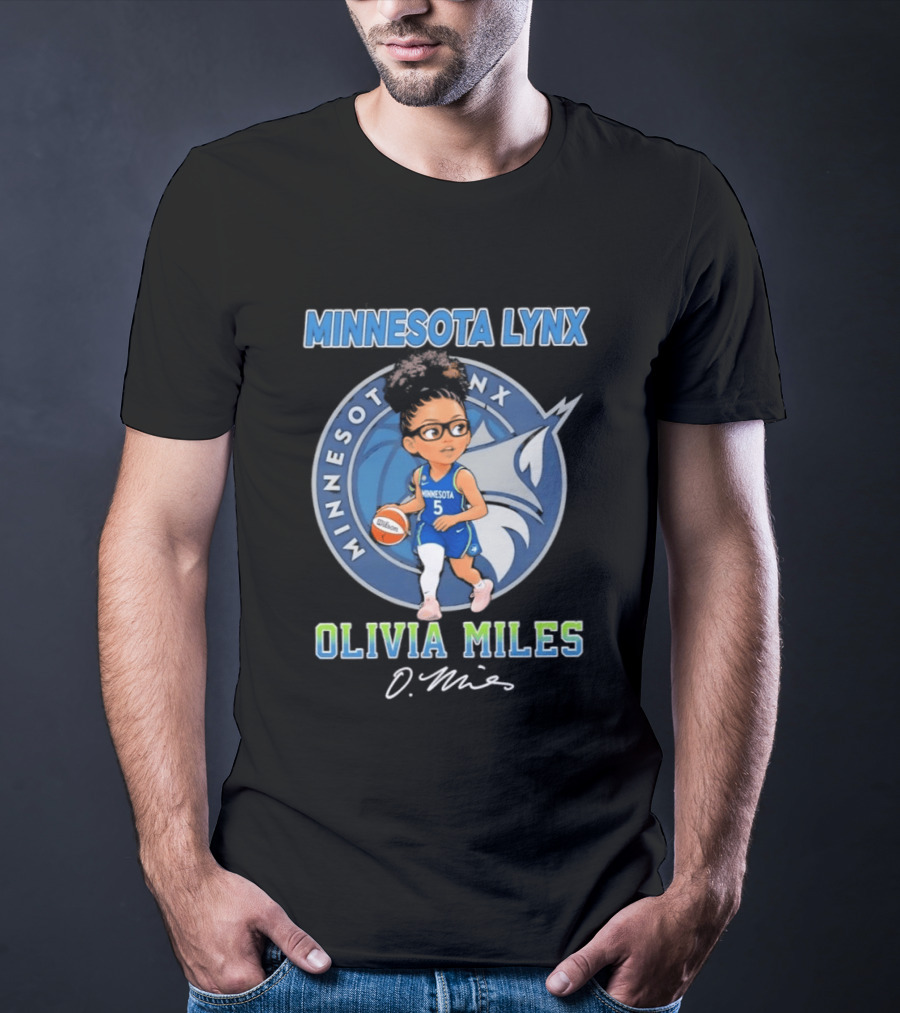 Minnesota Lynx Olivia Miles 5 Chibi Basketball T-Shirt