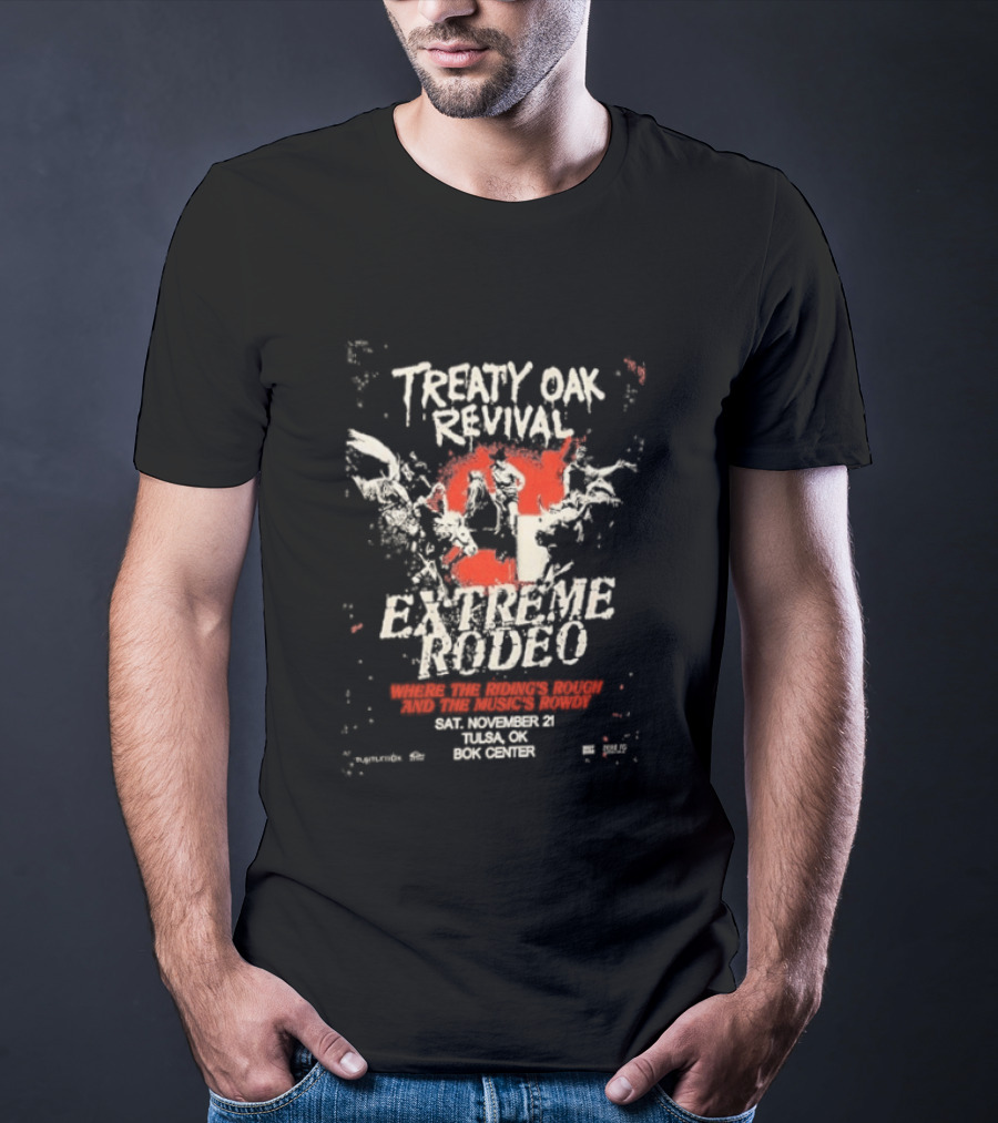 Treaty Oak Revival Extreme Rodeo Event November 21 2026 Tulsa OK BOK Center T-Shirt