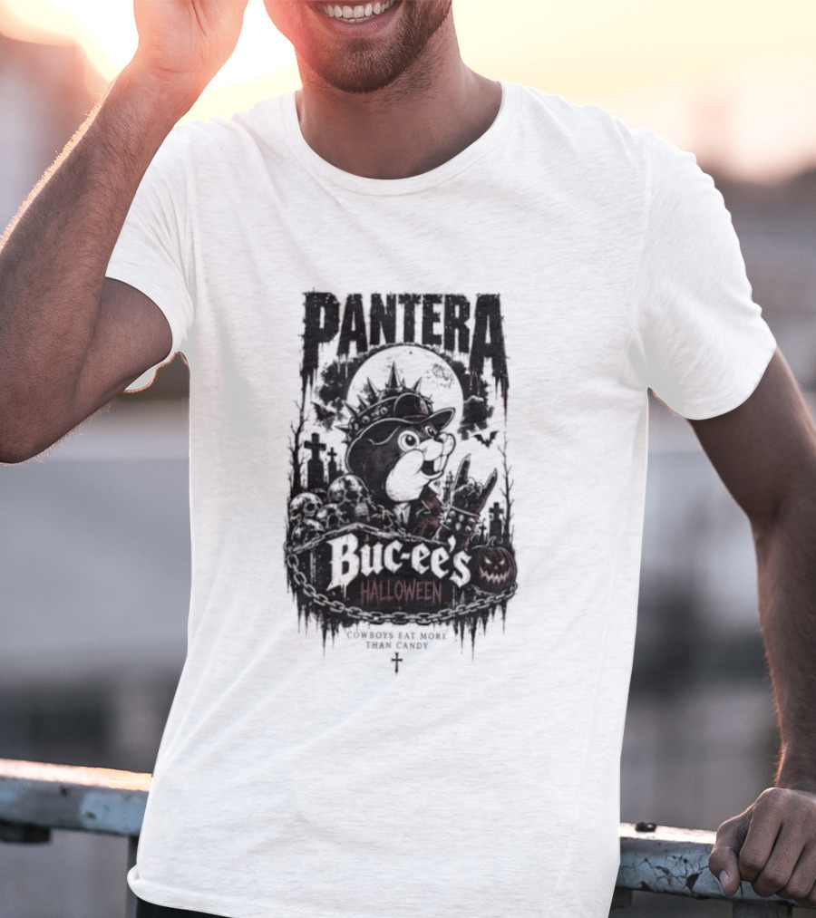 Pantera Buc Ee's Halloween Cowboys Eat More Than Candy T-Shirt