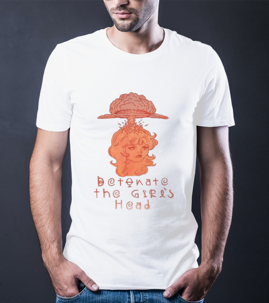 Hydeforce Store Detonate The Girl's Head Oat Dye T-Shirt