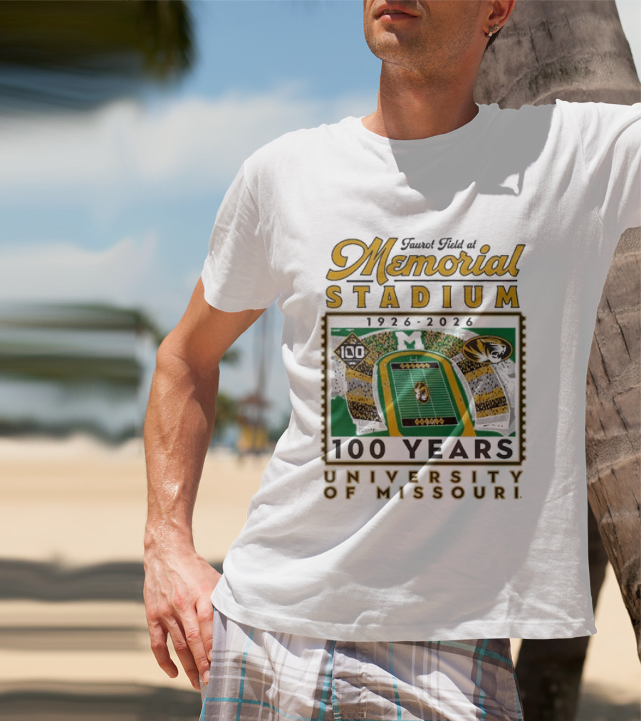 Faurot Field Memorial Stadium 1926 2026 Centennial University Of Missouri 100 Years T-Shirt