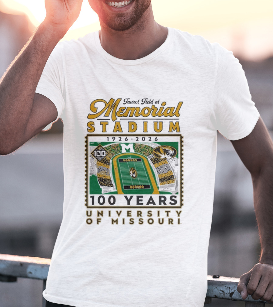 Faurot Field Memorial Stadium 1926 2026 Centennial University Of Missouri 100 Years T-Shirt